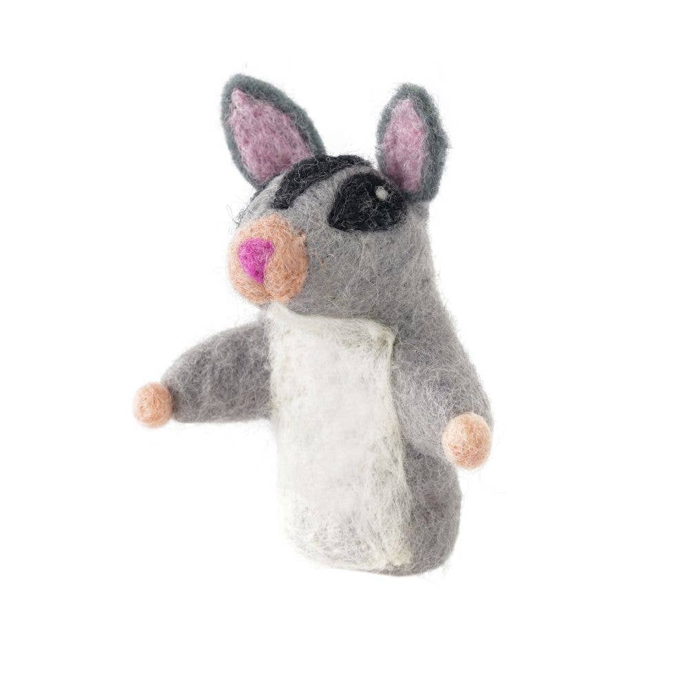 Sugar Glider Felt Finger Puppet | Montessori Australian Animal Toy