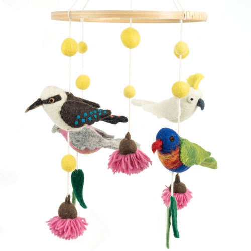 Australian Birds Felt Mobile | Handmade Nursery & Playroom Decor