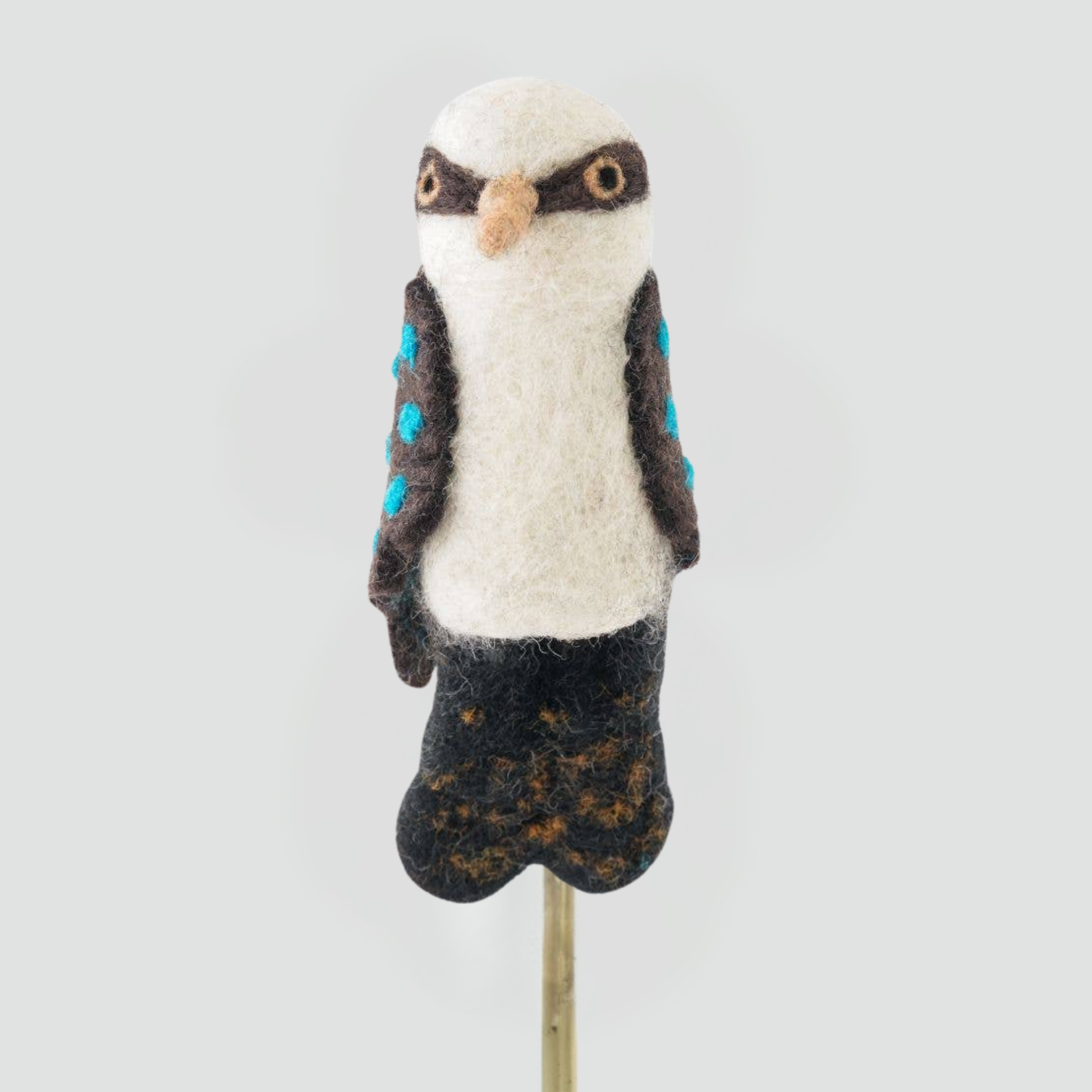 Kookaburra Felt Finger Puppet | Handmade Wool Australian Wildlife Toy