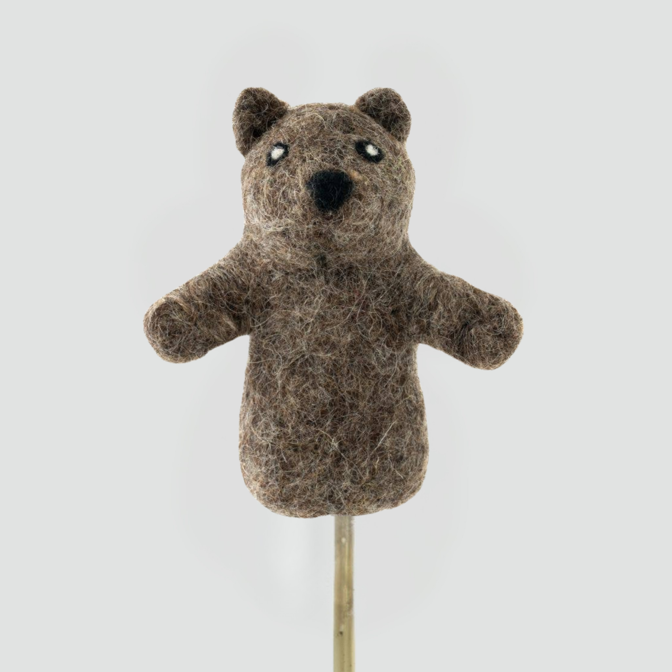 Wombat Felt Finger Puppet | Montessori Australian Animal Toy