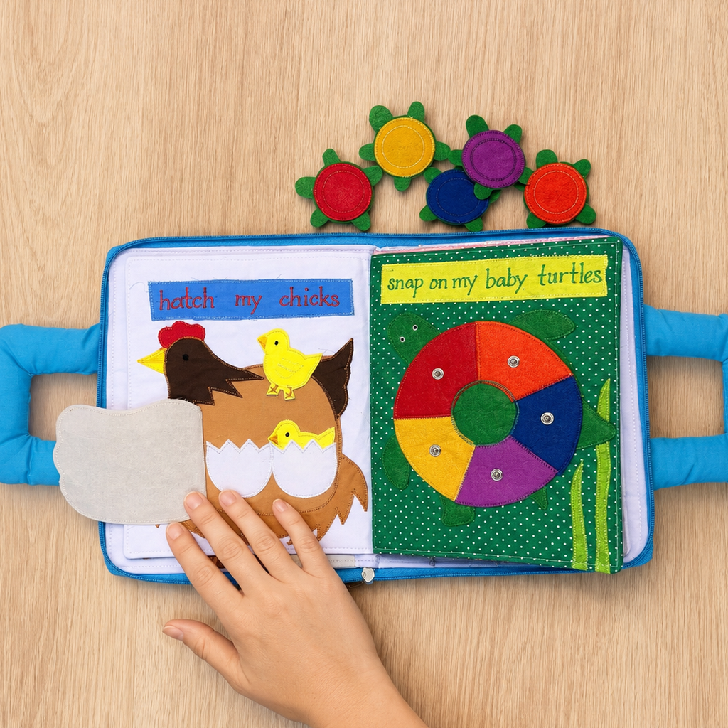 My Pets Quiet Book | Montessori Fabric Activity Book Australia