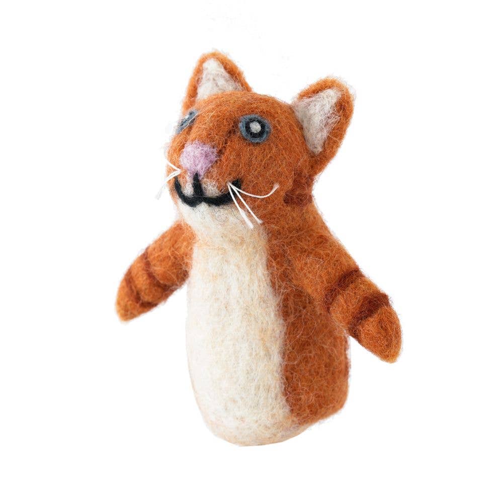 Finger Puppet-Felt Cat Ginger
