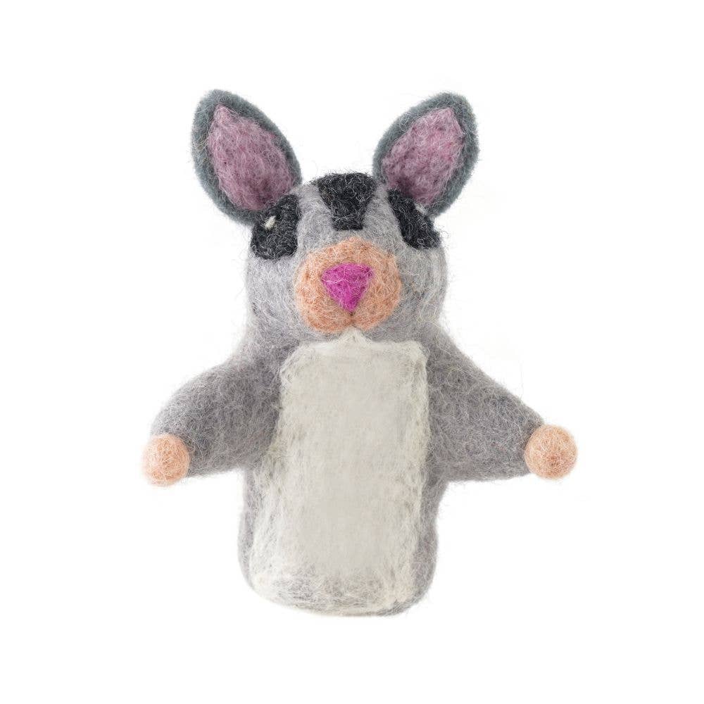 Sugar Glider Felt Finger Puppet | Montessori Australian Animal Toy