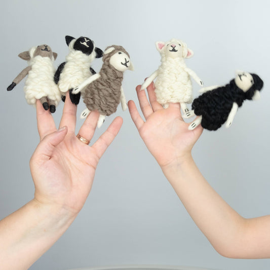 Felt Sheep Finger Puppets