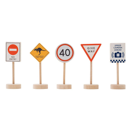 ICONIC WOODEN TOY - LOOSE CHANGE AUSSIE ROAD SIGNS