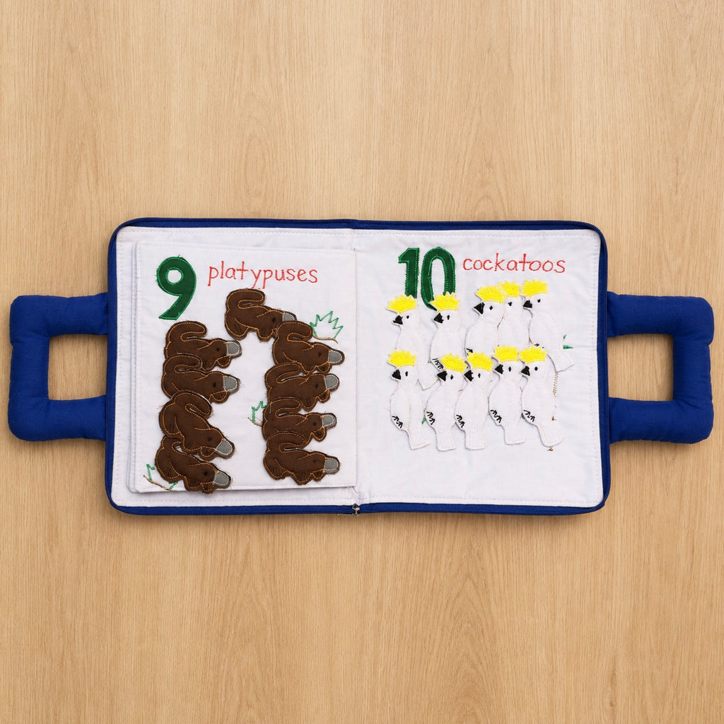 Count to 10 Australian Animals Quiet Book | Montessori Numeracy Activity Book