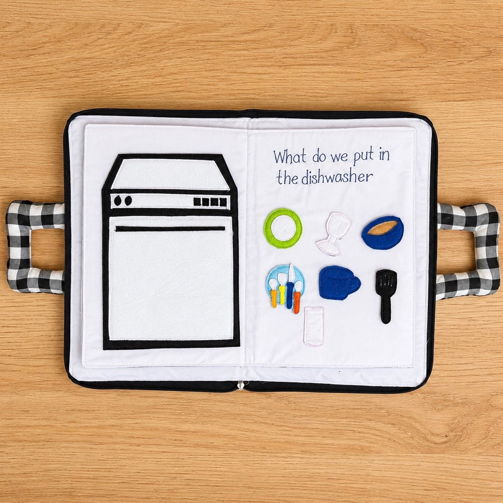 My Kitchen Quiet Book | Montessori Learning & Life Skills Activity Book