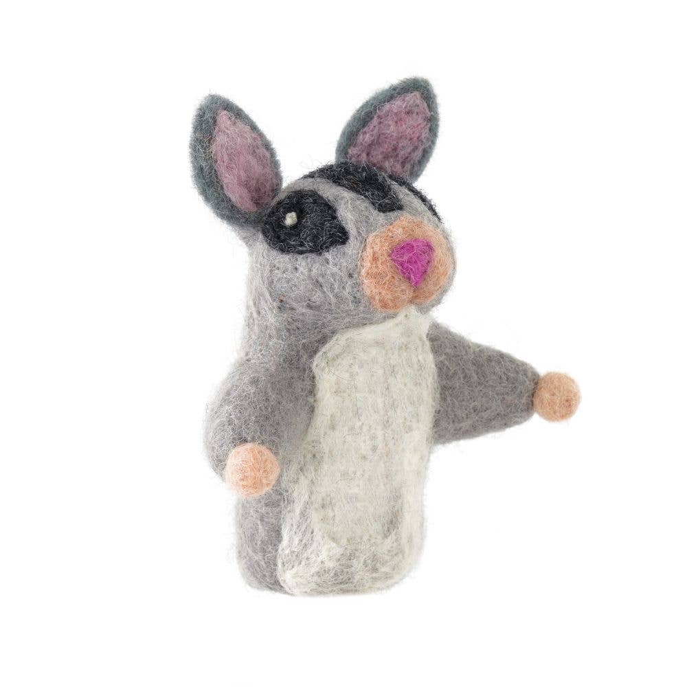 Sugar Glider Felt Finger Puppet | Montessori Australian Animal Toy