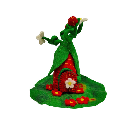 Strawberry Fairy House – A Magical Felt Home for Small World Play