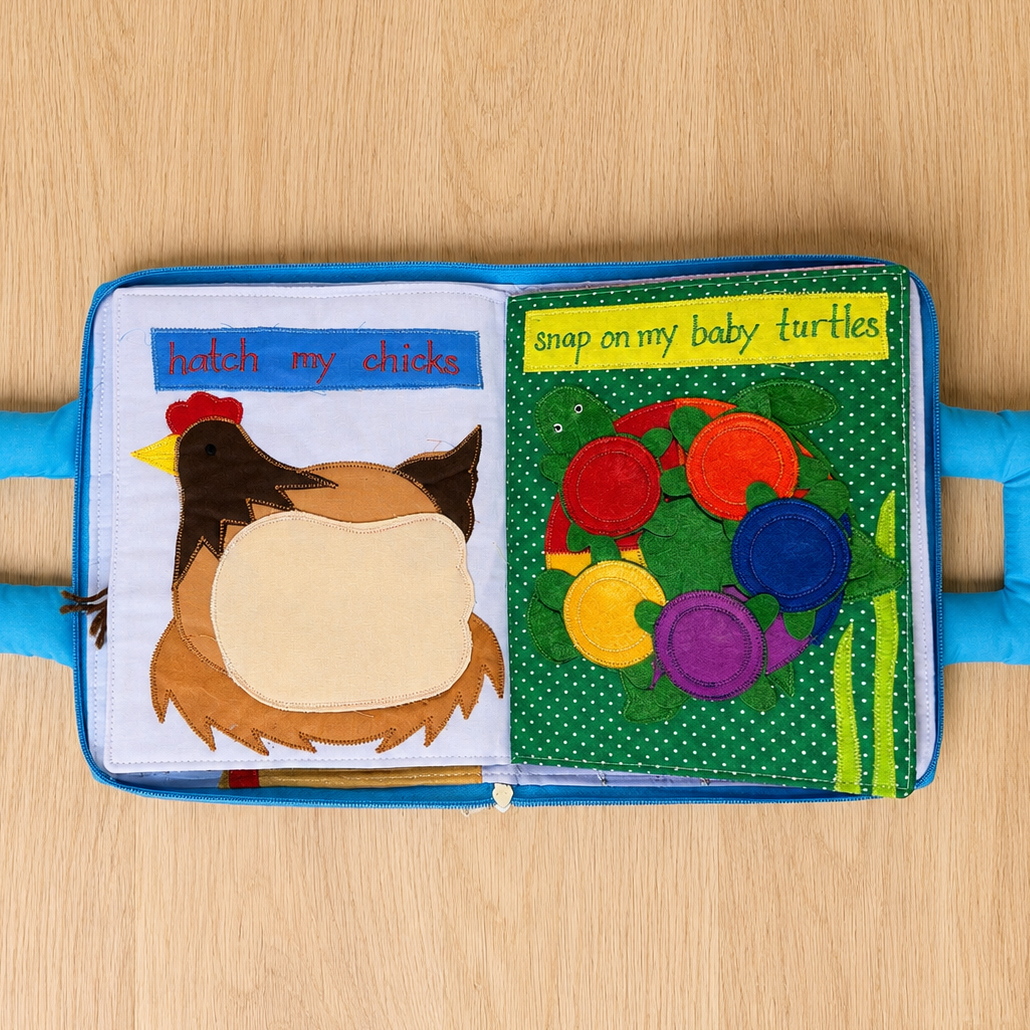 My Pets Quiet Book | Montessori Fabric Activity Book Australia