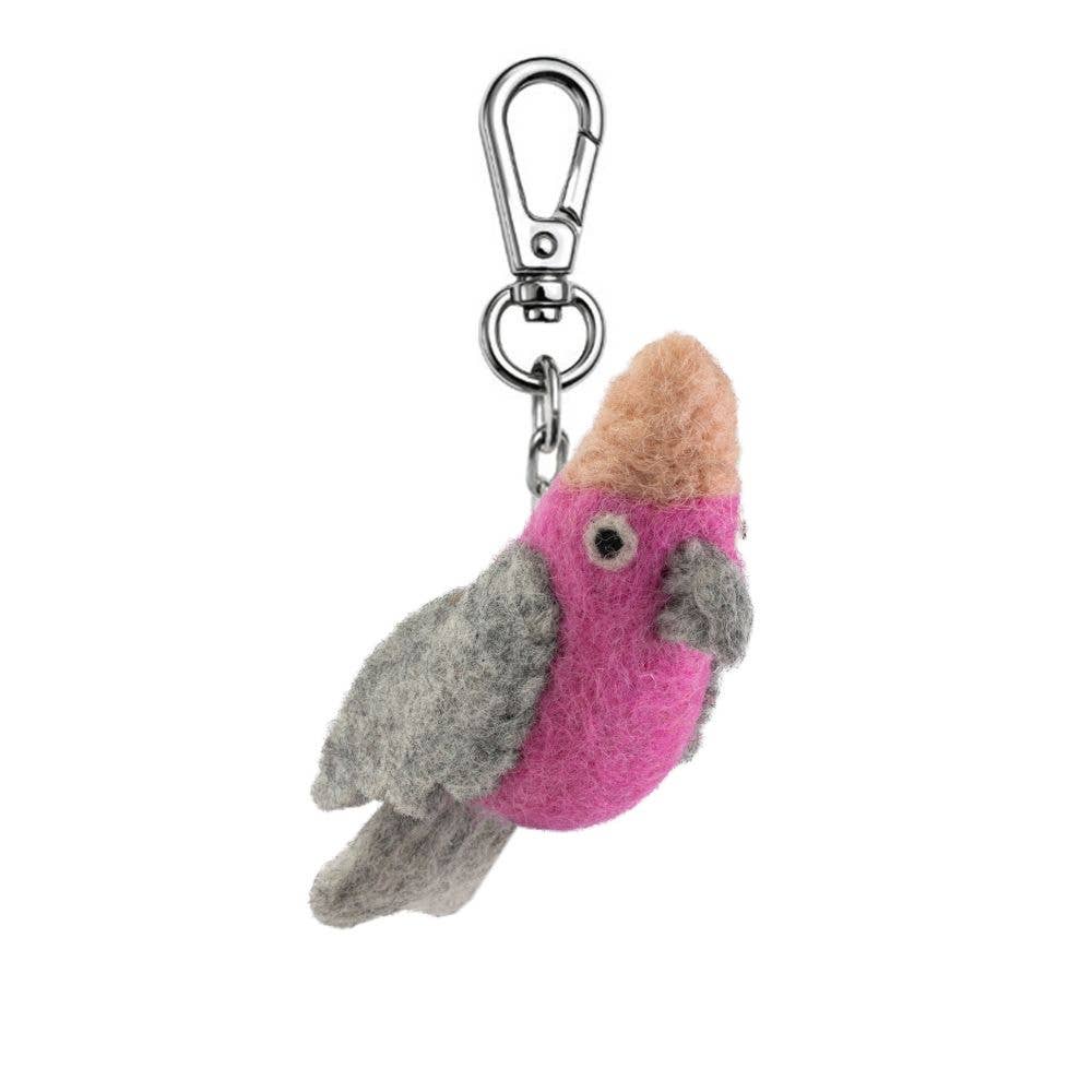 Key Chain-Felt Pink Galah