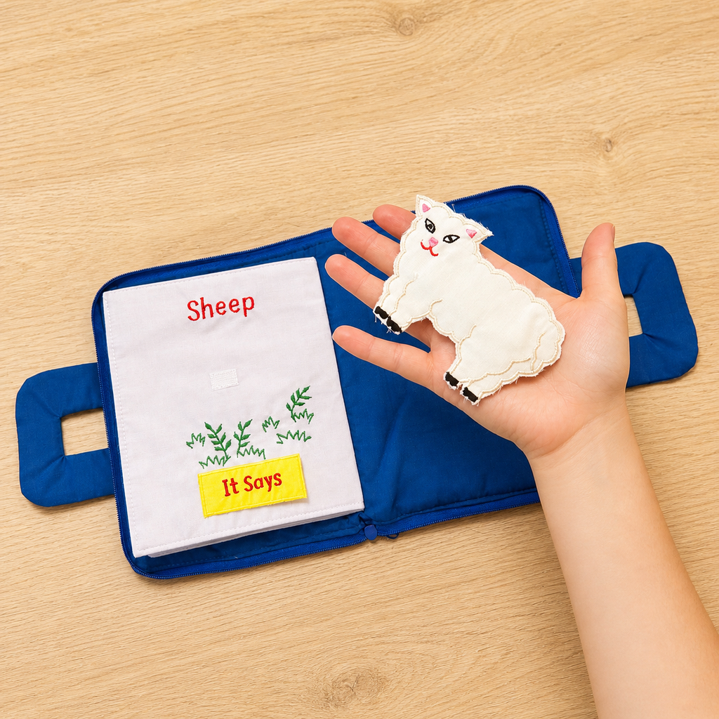 Who Lives Here? Quiet Book | Montessori Animal Sound Activity Book