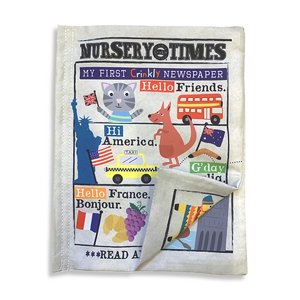 Nursery Times Crinkly Newspaper - Hello Friends