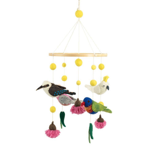Australian Birds Felt Mobile | Handmade Nursery & Playroom Decor