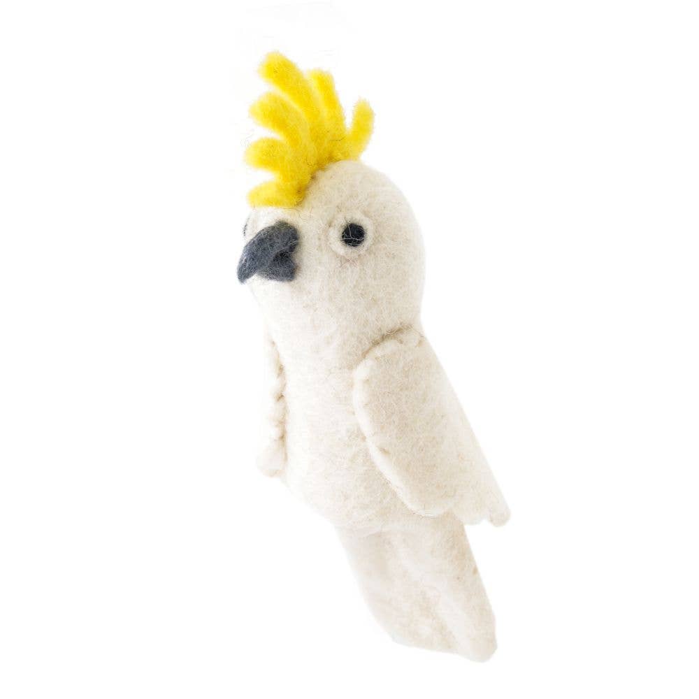 Finger Puppet-Felt Cockatoo