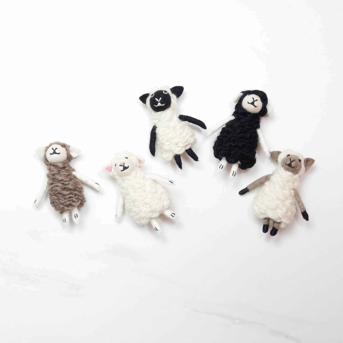 Felt Sheep Finger Puppets