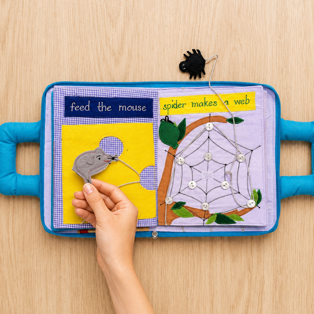 My Pets Quiet Book | Montessori Fabric Activity Book Australia