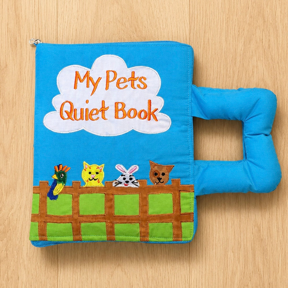 My Pets Quiet Book | Montessori Fabric Activity Book Australia