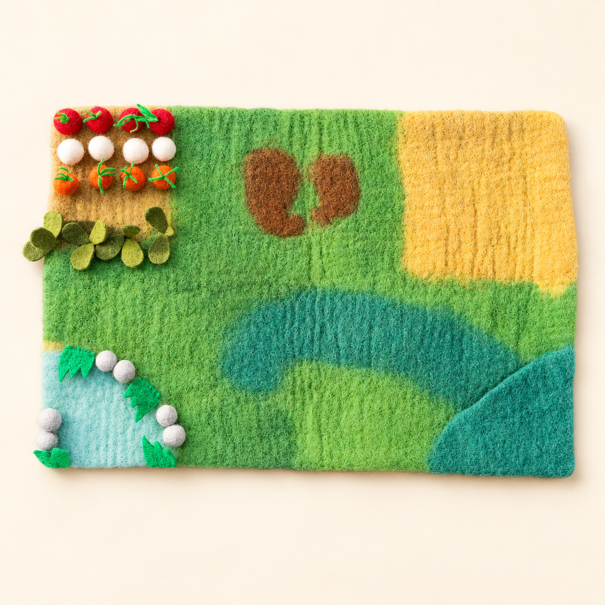 Farm Playscape Play Mat | Handmade Wool Farm Toy