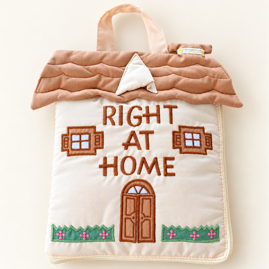 Right at Home Quiet Book | Animal Habitat Fabric Busy Book