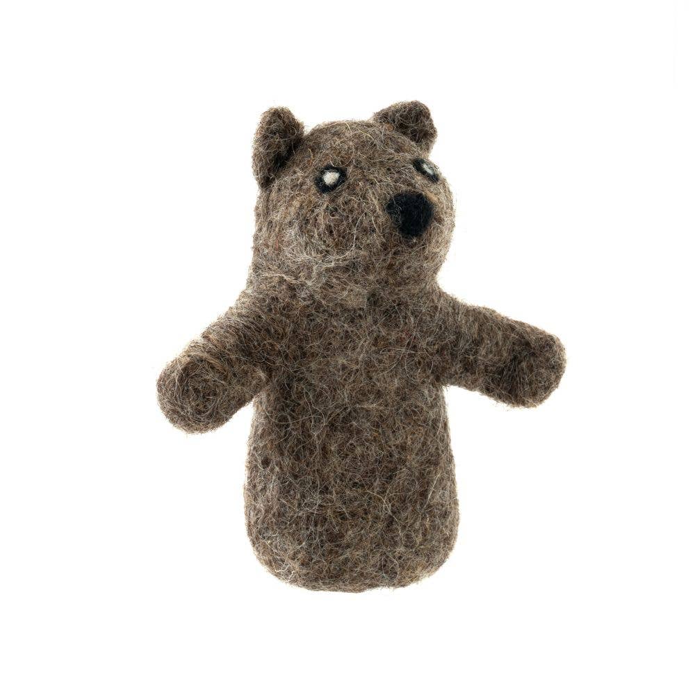 Finger Puppet-Felt Wombat