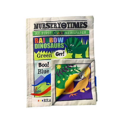 Nursery Times Crinkly Newspaper - Rainbow Dinosaurs