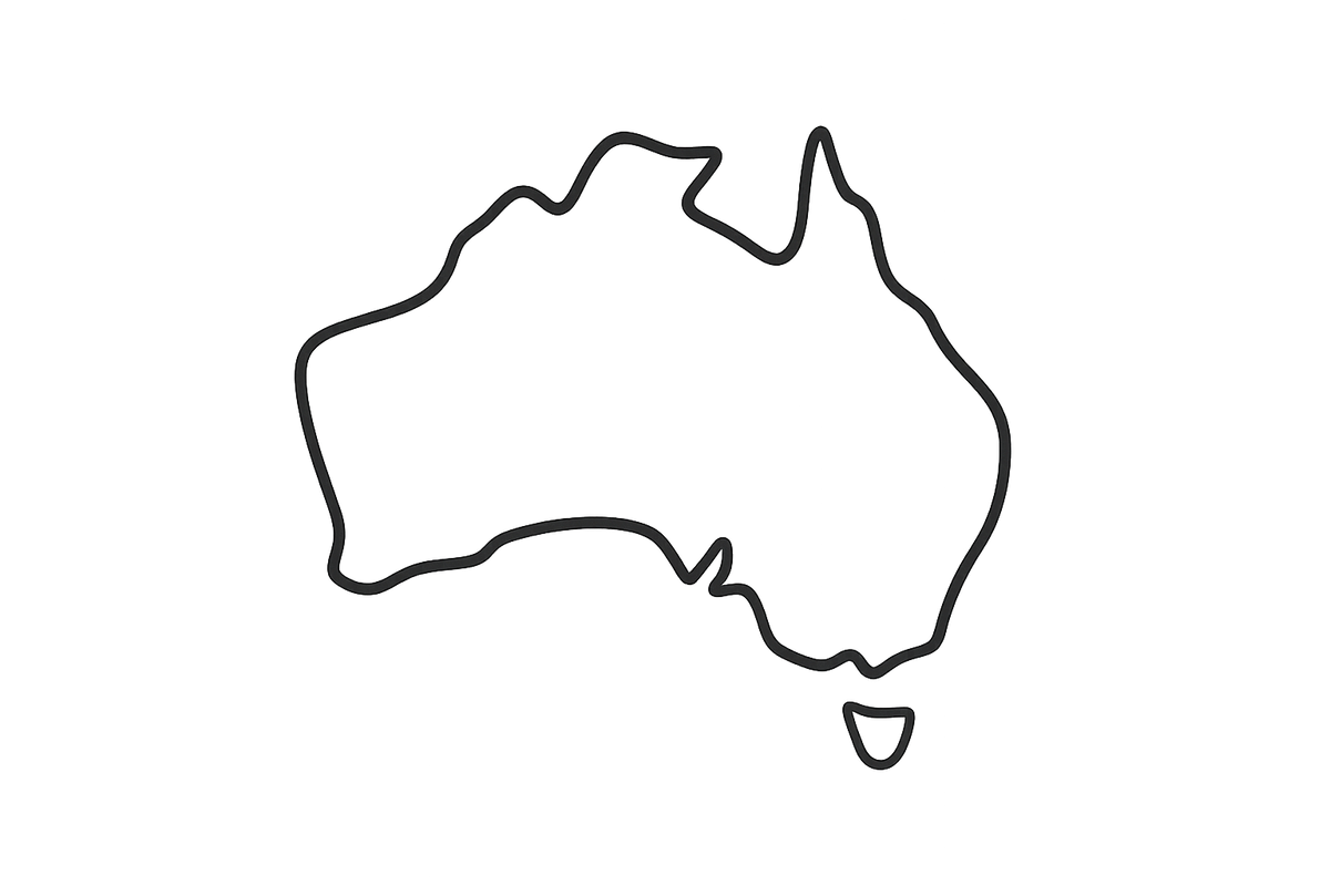 australia map outline icon