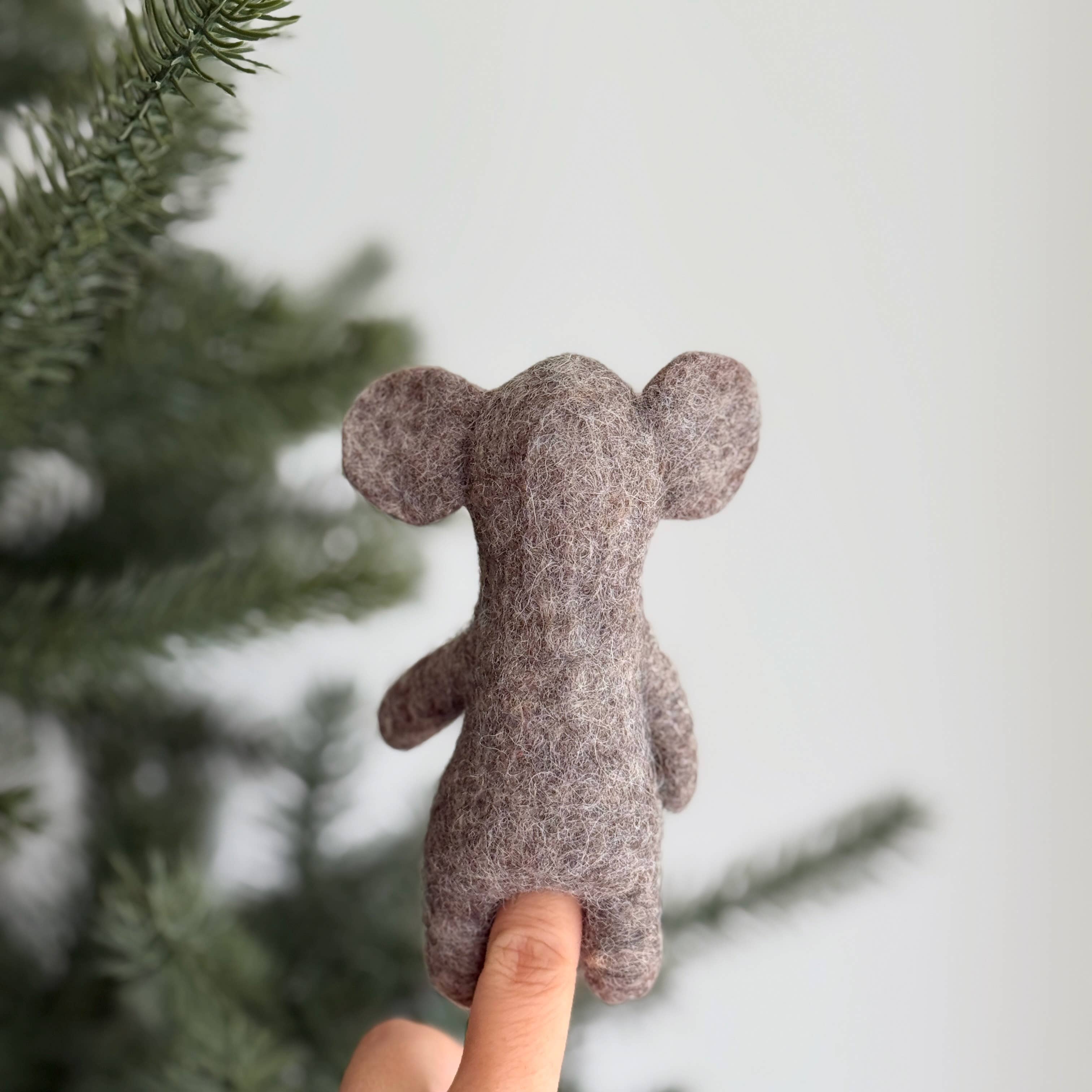 Elephant Felt Finger Puppet | Montessori Safari Play Toy
