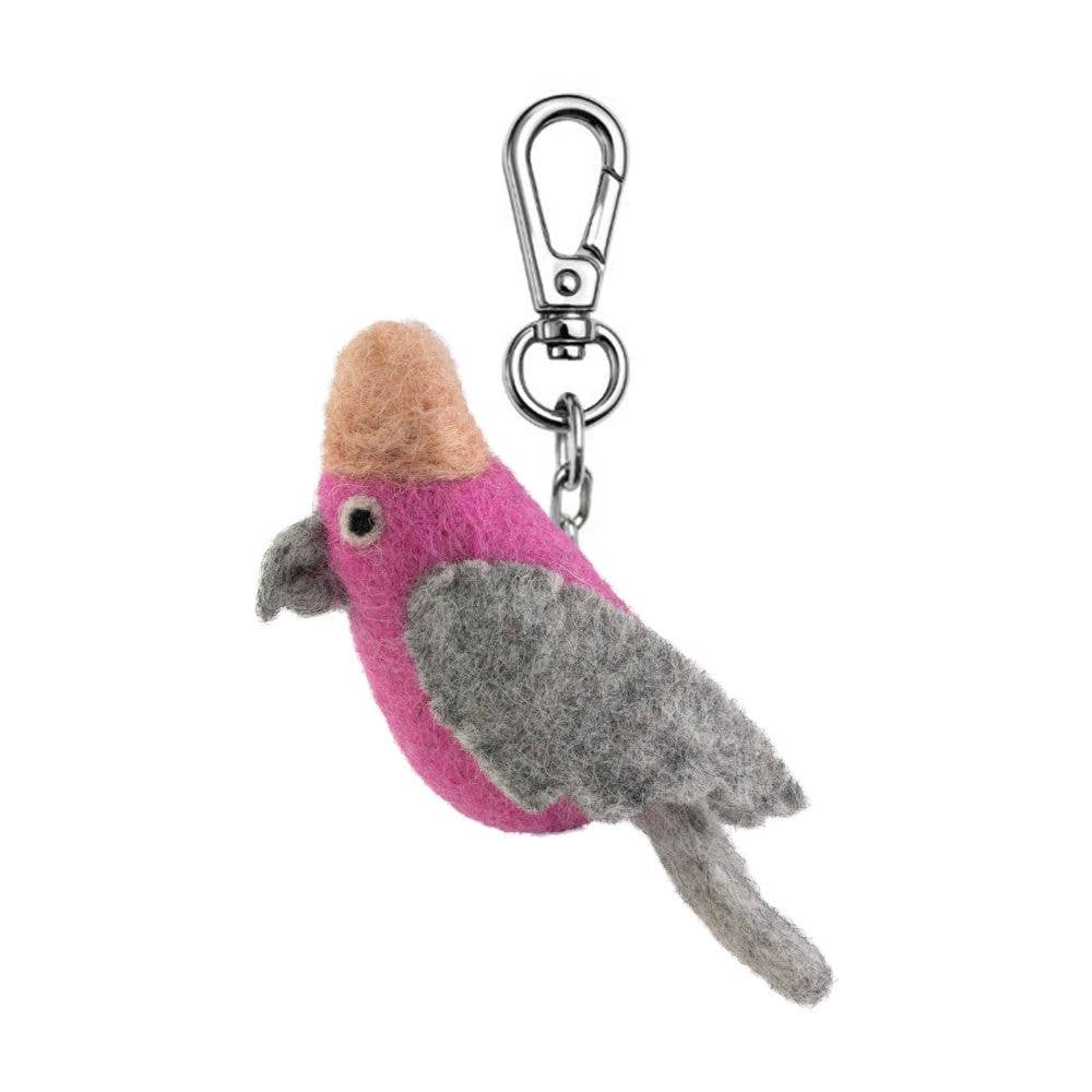 Key Chain-Felt Pink Galah